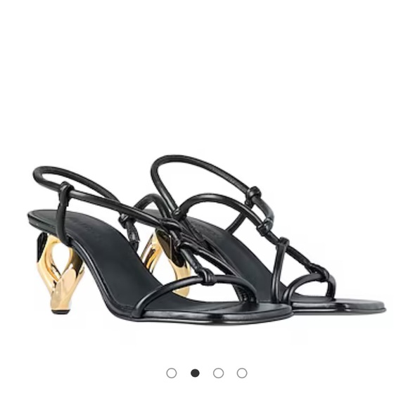 JW ANDERSON Chain Heeled Sandals. Black. Size 38. - Picture 1 of 7